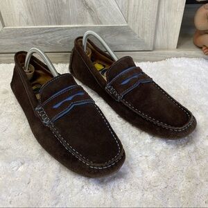 1901 Suede Penny Loafers Drivers Penny Loafers Men’s Made in Brazil 9.5